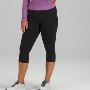 Lululemon Fast & Free High Rise Reflective Crop Size 4